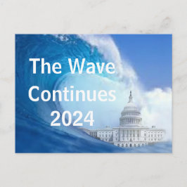 Blue Wave Election 2024 anpassen Postkarte