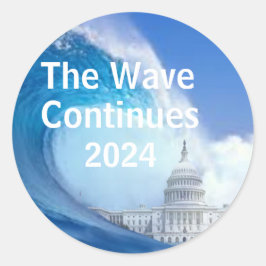Blue Wave Election 2024 anpassen Runder Aufkleber