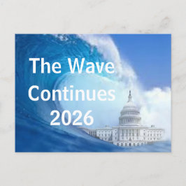 Blue Wave Election 2026 anpassen Postkarte