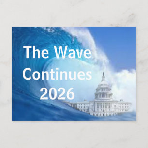 Blue Wave Election 2026 anpassen Postkarte