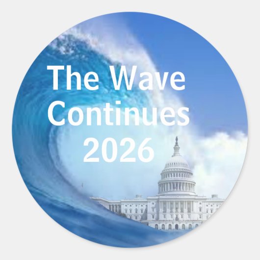 Blue Wave Election 2026 anpassen Runder Aufkleber (Vorderseite)
