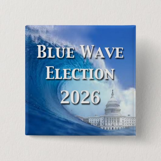 Blue Wave Election 2026 Button (Vorderseite)