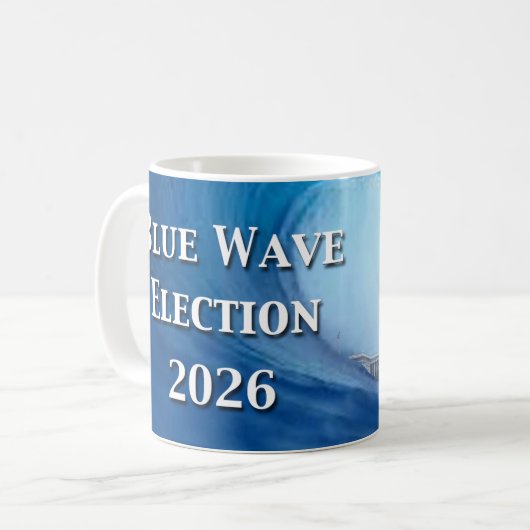 Blue Wave Election 2026 Kaffeetasse (Vorderseite Links)