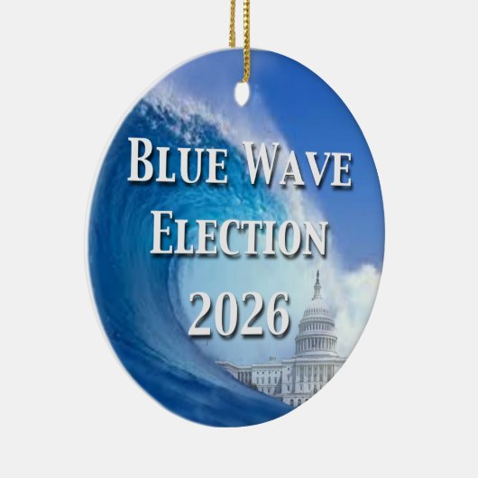 Blue Wave Election 2026 Keramik Ornament (Rechts)
