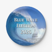 Blue Wave Election 2026 Pappteller (Vorderseite)
