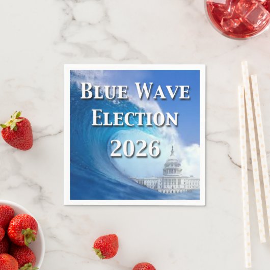 Blue Wave Election 2026 Serviette (Beispiel)