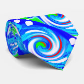 Blue Wave Erfolgs Art Mode Krawatte (Gerollt)