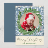 Blue Wave Evergreen Frame Ein Foto Weihnachten (Vorne/Hinten)