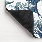 Blue Wave Flamingo Surfen ohne Text Mousepad (Ecke)