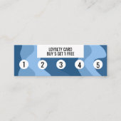 Blue Wave Formen Handmade Social Icons Chic Treuekarte (Vorderseite)