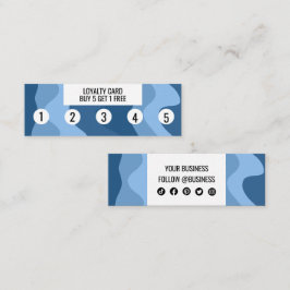 Blue Wave Formen Handmade Social Icons Chic Treuekarte