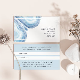 Blue Wave Geode Empfehlungskarte