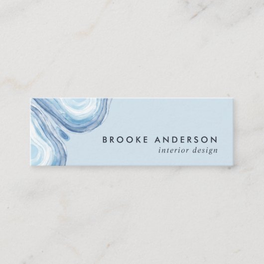 Blue Wave Geode Mini Visitenkarte (Vorderseite)