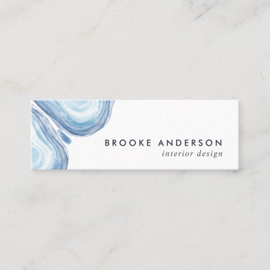 Blue Wave Geode Mini Visitenkarte (Vorderseite)