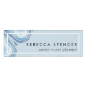 Blue Wave Geode Namenschild (Vorderseite)