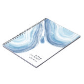 Blue Wave Geode Notizblock (Linke Seite)