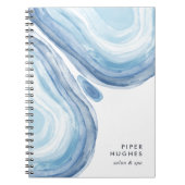 Blue Wave Geode Notizblock (Vorderseite)