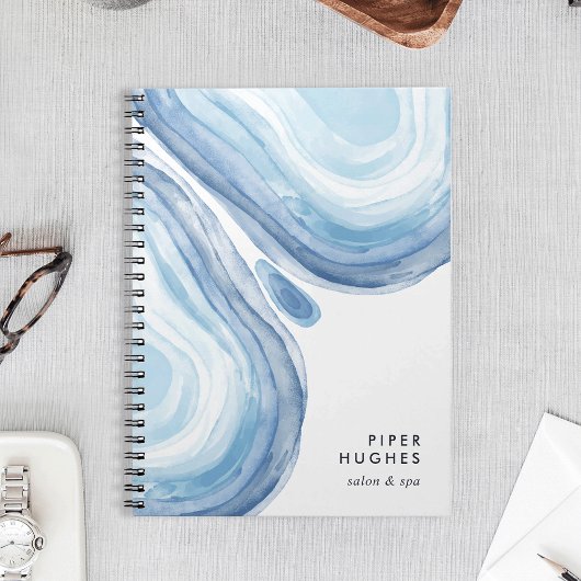 Blue Wave Geode Notizblock