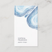 Blue Wave Geode | Vertikale soziale Medien Visitenkarte (Vorderseite)