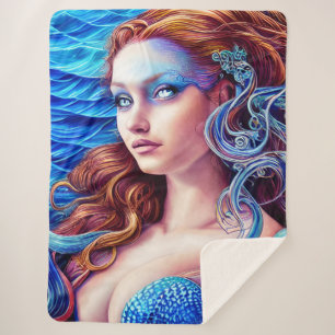 Blue Wave Goddess Ocean World Fantasy Art Sherpadecke