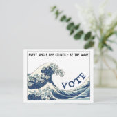 Blue Wave individuell anpassbar lassen Sie Ihre St Postkarte (Stehend Vorderseite)