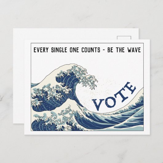 Blue Wave individuell anpassbar lassen Sie Ihre St Postkarte (Vorne/Hinten)