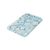 Blue Wave japanischer Style MusterIllustration Badematte (Schrägansicht)