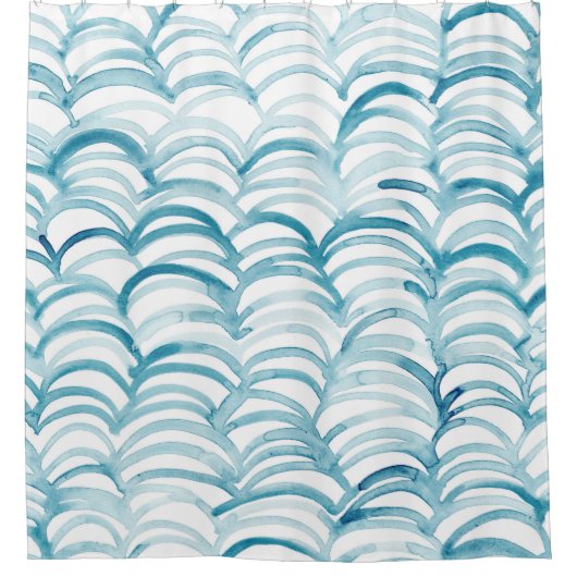 Blue Wave japanischer Style MusterIllustration Duschvorhang (Vorderseite)
