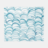 Blue Wave japanischer Style MusterIllustration Fleecedecke (Vorderseite (Horizontal))