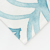 Blue Wave japanischer Style MusterIllustration Fleecedecke (Ecke)