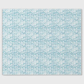 Blue Wave japanischer Style MusterIllustration Geschenkpapier (Flach)