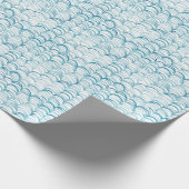 Blue Wave japanischer Style MusterIllustration Geschenkpapier (Ecke)
