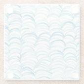 Blue Wave japanischer Style MusterIllustration Glasuntersetzer (Rückseite)