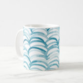 Blue Wave japanischer Style MusterIllustration Kaffeetasse (Vorderseite Links)