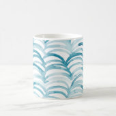 Blue Wave japanischer Style MusterIllustration Kaffeetasse (Mittel)