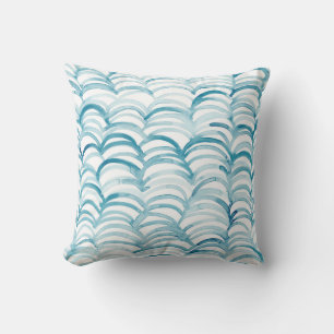 Blue Wave japanischer Style MusterIllustration Kissen