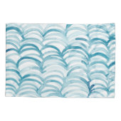 Blue Wave japanischer Style MusterIllustration Kissenbezug (Rückseite)