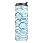 Blue Wave japanischer Style MusterIllustration Thermosbecher (Nach links gedreht)