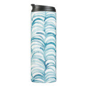Blue Wave japanischer Style MusterIllustration Thermosbecher (Nach rechts gedreht)