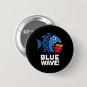 Blue Wave Kamala Funny Big Fish Little Fish Tr Button (Vorne & Hinten)