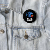Blue Wave Kamala Funny Big Fish Little Fish Tr Button (Beispiel)