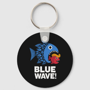 Blue Wave Kamala Funny Big Fish Little Fish Tr Schlüsselanhänger