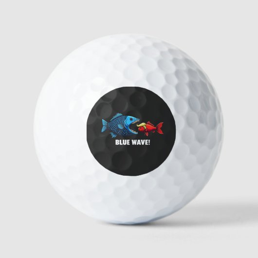 Blue Wave Kamala Harris Walz Fischwahl Golfball (Vorderseite)