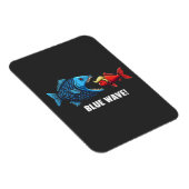 Blue Wave Kamala Harris Walz Fischwahl Magnet (Rechte Seite)