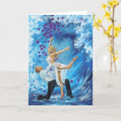 Blue Wave Karte (Gelbe Blume)