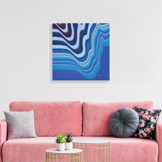 Blue Wave Leinwanddruck (Insitu (Wohnzimmer))