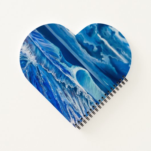 Blue Wave Liebe Notizblock (Rückseite)