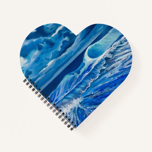 Blue Wave Liebe Notizblock (Vorderseite)