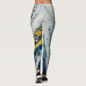 Blue wave marble textures leggings (Rückseite)