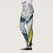 Blue wave marble textures leggings (Links)